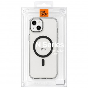 Nettech Apple iPhone 15 Uyumlu NT-N096 Şeffaf Seri Arka Koruma Kılıf (Siyah) NT-117259