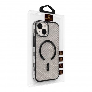 Nettech Apple iPhone 15 Uyumlu Taşlı Seri Arka Koruma Kılıf (Siyah) NT-119511