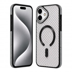 Nettech Apple iPhone 16 Uyumlu Taşlı Seri Arka Koruma Kılıf (Siyah) NT-119498