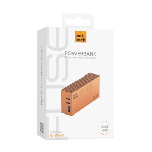Nettech NT-PW43 22.5W 10000 MAh Taşınabilir Powerbank (Turuncu) NT-115648
