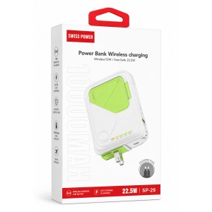 SwıısPower SP-29 22.5W 10000 MAh Wireless Powerbank (Siyah) NT-119377