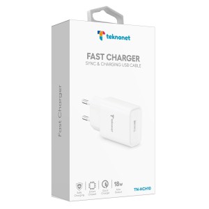 Teknonet TN-HCH10 18W 3000 mAh Şarj Aleti (Beyaz) NT-92565