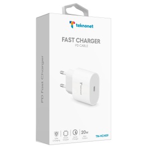 Teknonet TN-HCH09 20W PD 3000 mAh Şarj Aleti (Beyaz) NT-92564