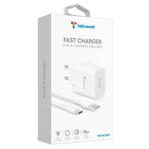 Teknonet TN-HCH07 18W 3000 mAh Type-C Şarj Aleti (Beyaz) NT-92563