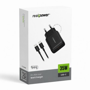 RealPower TC25WBK 25W 3000 mAh Şarj Aleti (Siyah) NT-119366