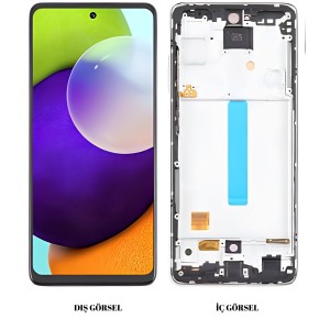 Teknonet Samsung Galaxy A52 Uyumlu Oled Lcd+Dokunmatik+Çıtalı (Beyaz) NT-120502