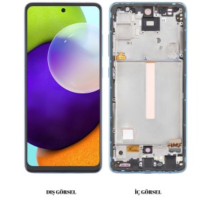 Teknonet Samsung Galaxy A52 Uyumlu Oled Lcd+Dokunmatik+Çıtalı (Mavi) NT-120495