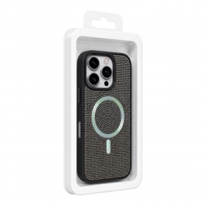 Nettech Apple iPhone 16 Pro Max Uyumlu Taşlı Seri Arka Koruma Kılıf (Siyah) NT-119766