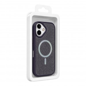 Nettech Apple iPhone 17 Uyumlu Taşlı Seri Arka Koruma Kılıf (Mor) NT-120478