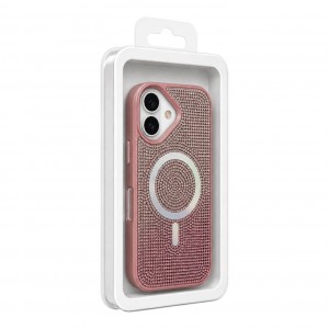 Nettech Apple iPhone 17 Uyumlu Taşlı Seri Arka Koruma Kılıf (Pembe) NT-120479