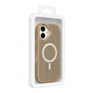 Nettech Apple iPhone 17 Uyumlu Taşlı Seri Arka Koruma Kılıf (Gold) NT-120476
