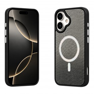 Nettech Apple iPhone 16 Uyumlu Taşlı Seri Arka Koruma Kılıf (Siyah) NT-119777
