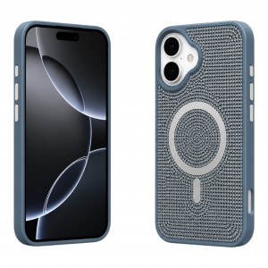 Nettech Apple iPhone 16 Uyumlu Taşlı Seri Arka Koruma Kılıf (Mavi) NT-119780