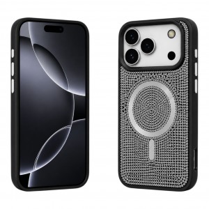 Nettech Apple iPhone 17 Pro Uyumlu Taşlı Seri Arka Koruma Kılıf (Siyah) NT-120470