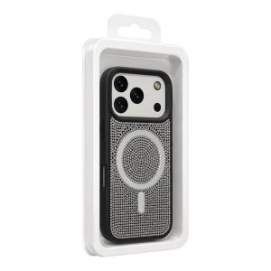 Nettech Apple iPhone 17 Pro Uyumlu Taşlı Seri Arka Koruma Kılıf (Siyah) NT-120470