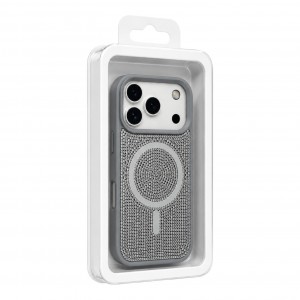 Nettech Apple iPhone 17 Pro Max Uyumlu Taşlı Seri Arka Koruma Kılıf (Gri) NT-120469