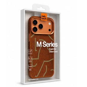 Nettech Apple iPhone 17 Pro Uyumlu NT-N129 Desenli Seri Arka Koruma Kılıf (Turuncu) NT-118504