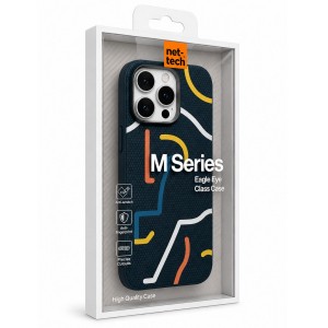 Nettech Apple iPhone 15 Pro Max Uyumlu NT-N129 Desenli Seri Arka Koruma Kılıf (Mavi) NT-118493