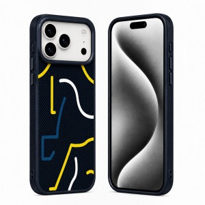 Nettech Apple iPhone 17 Pro Uyumlu NT-N129 Desenli Seri Arka Koruma Kılıf (Siyah) NT-118502