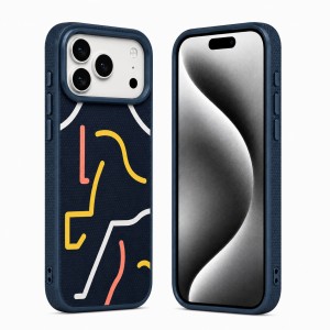 Nettech Apple iPhone 17 Pro Max Uyumlu NT-N129 Desenli Seri Arka Koruma Kılıf (Mavi) NT-118499