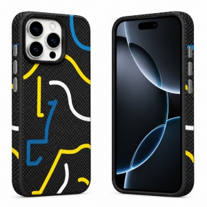 Nettech Apple iPhone 15 Pro Max Uyumlu NT-N129 Desenli Seri Arka Koruma Kılıf (Siyah) NT-118492