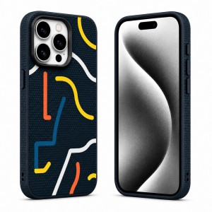 Nettech Apple iPhone 15 Pro Max Uyumlu NT-N129 Desenli Seri Arka Koruma Kılıf (Mavi) NT-118493
