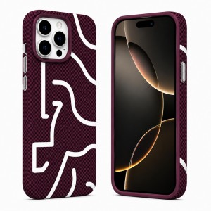 Nettech Apple iPhone 16 Pro Uyumlu NT-N129 Desenli Seri Arka Koruma Kılıf (Mor) NT-118495