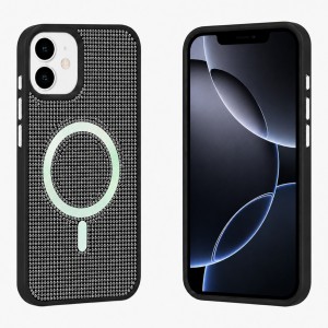 Nettech Apple iPhone 15 Uyumlu Taşlı Seri Arka Koruma Kılıf (Siyah) NT-120460
