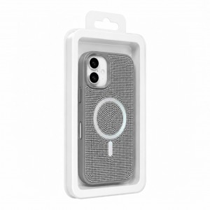 Nettech Apple iPhone 11 Uyumlu Taşlı Seri Arka Koruma Kılıf (Gri) NT-120465