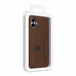 Nettech Apple iPhone 16 Uyumlu Cüzdan Arka Koruma Kılıf (Kahverengi) NT-120536