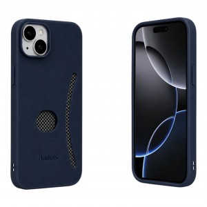 Nettech Apple iPhone 13 Uyumlu Cüzdan Arka Koruma Kılıf (Lacivert) NT-120544