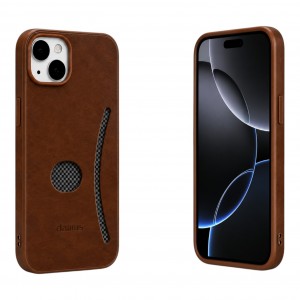 Nettech Apple iPhone 13 Uyumlu Cüzdan Arka Koruma Kılıf (Kahverengi) NT-120545