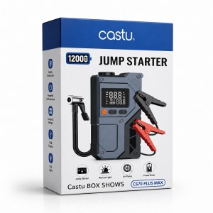 Castu CS70 Plus Max Araç içi Şarjlı Akü Takviye ve Lastik Şişirme Makinesi (Siyah) NT-118031