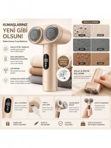 Rtako Q12 Ev-Ofis-Okul Tüy Toplayıcı (Krem) NT-106421