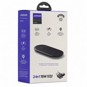JOYROOM JR-A26 2in1 15W Kablosuz Wireless Şarj (Siyah) NT-96525