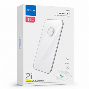 Rock W32 2in1 10W Kablosuz Wireless Şarj (Beyaz) NT-92931