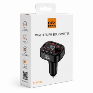 Nettech NT-CCH01 30W Bluetooth FM Transmitter Araç Şarj Aleti (Siyah) NT-CCH01