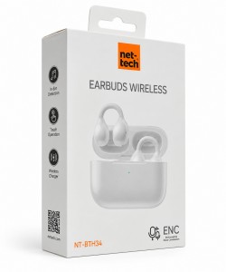 Nettech NT-B34 Kulakiçi Bluetooth Kulaklık (Beyaz) NT-114009