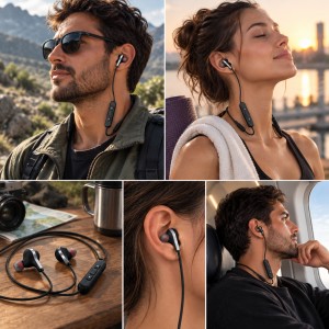 Nettech NT-BTH01 Ense Tipi Bluetooth Kulaklık (Siyah) VR-18693