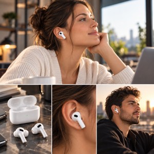 Nettech NT-BTH14 AirPods Tipi Bluetooth Kulaklık (Beyaz) NT-BTH014