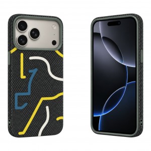 Nettech Apple iPhone 17 Pro Uyumlu NT-N129 Desenli Seri Arka Koruma Kılıf (Siyah) NT-118502