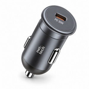Nettech NT-CCH04 Type-C Pd 30W 1 Çıkışlı Araç Şarj Aleti (Siyah) NT-CCH04