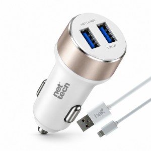 Helt HT-17 5W 2 Çıkışlı Lightning Araç Şarj Aleti (Beyaz) NT-14575