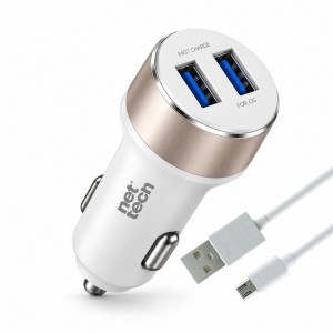 Helt HT-16 5W 2 Çıkışlı Micro Araç Şarj Aleti (Beyaz) NT-14573