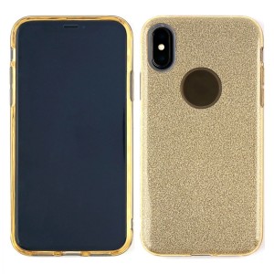 Nettech Apple iPhone X Uyumlu Simli Arka Koruma Kılıf (Çeşitli Renk) VR-6264