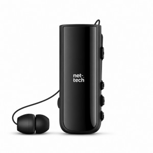 Nettech NT-BTH30 Makaralı Kulakiçi Bluetooth Kulaklık (Siyah) NT-110672