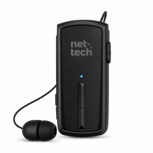 Nettech NT-BTH13 Makaralı Kulakiçi Bluetooth Kulaklık (Siyah) NT-88407