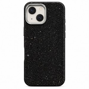 Nettech Apple iPhone 15 Uyumlu NT-N130 Taşlı Seri Arka Koruma Kılıf (Siyah) NT-118508