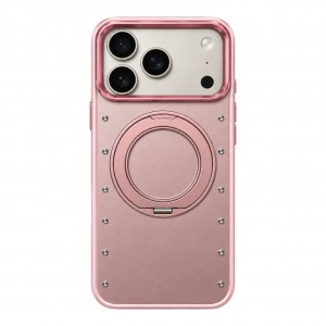 Nettech Apple iPhone 17 Pro Max Uyumlu NT-N128 Taşlı Seri Arka Koruma Kılıf (Pembe) NT-118491