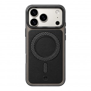 Nettech Apple iPhone 17 Pro Uyumlu NT-N120 Deri Arka Koruma Kılıf (Siyah) NT-117554